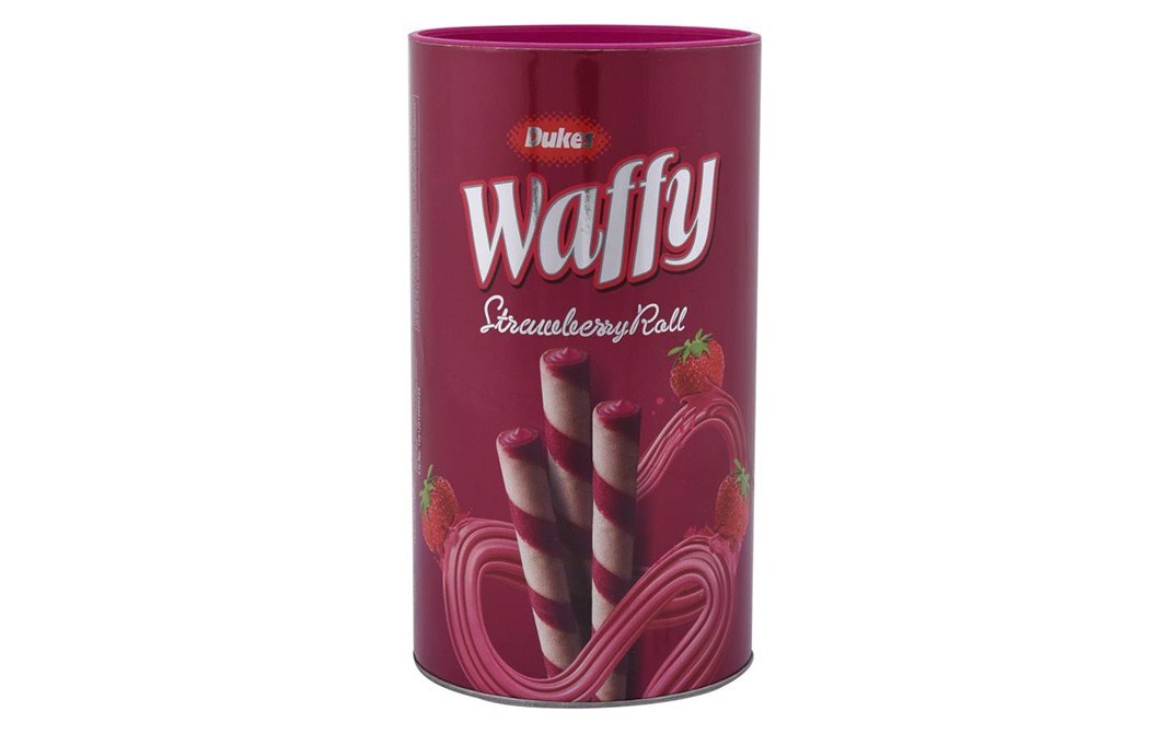 Dukes Waffy Strawberry Roll    Tin  300 grams